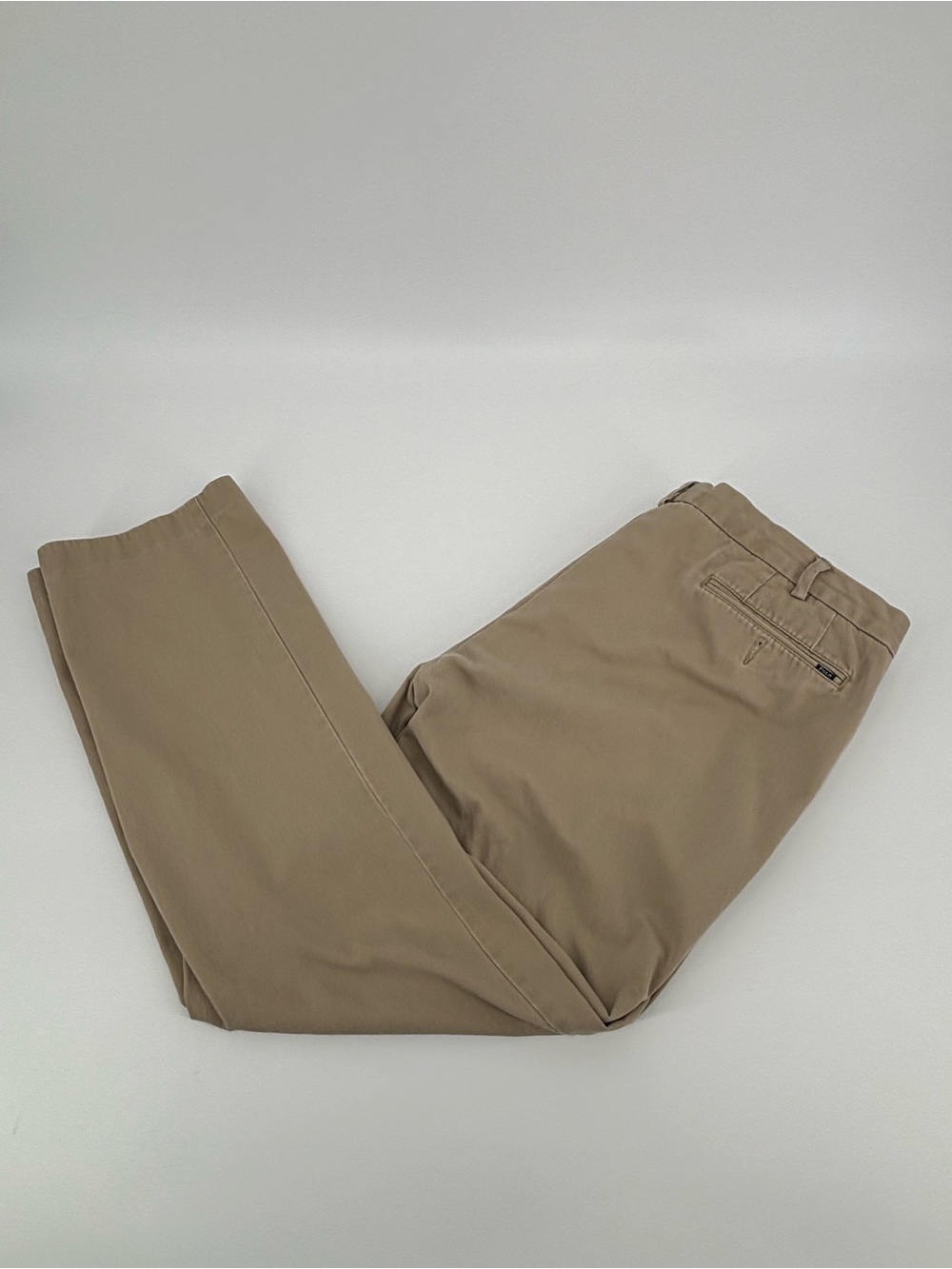 Polo Ralph Lauren Men 38x32 Khaki Chino Pants Flat Front Tan Cotton Trousers 38 - Picture 11 of 12